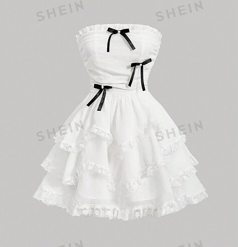 coquette elbise shein
