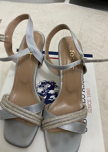 Gri Blok Topuklu Kadın Ayakkabı - Görsel 7
