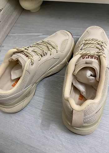 Bej Kadın/Erkek Dolgu Topuklu Spor Ayakkabı - Görsel 5