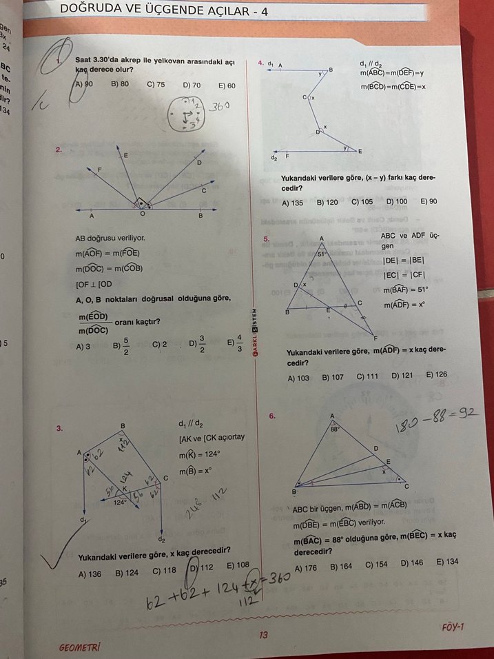 Geometri Soru Bankası - Üniversiteye Hazırlık - Görsel 3