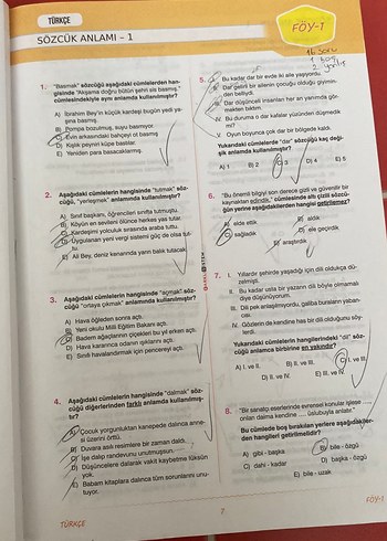 Türkçe Soru Bankası - Üniversite Hazırlık - Görsel 4