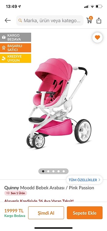 Quinny Moodd Kız bebek arabası