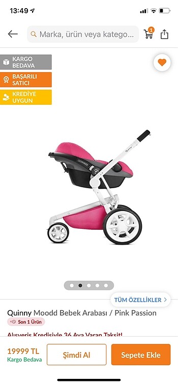 Quinny Moodd Kız bebek arabası - Görsel 2