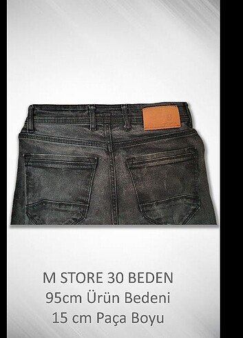 30 Beden siyah Renk M STORE 30 BEDEN KOT PANTOLON