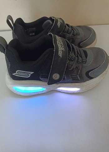 Skechers Erkek Çocuk Gri Işıklı Spor Ayakkabı