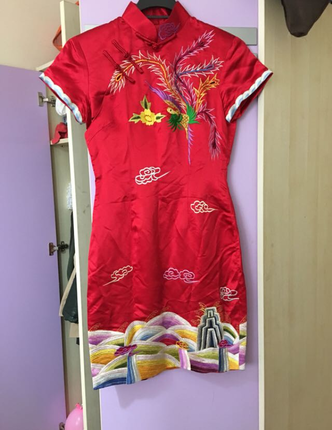 Çinli kadın elbisesi cheongsam/qipao orijinal