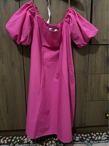 Tatlı Pembe Prenses Yaka Elbise
