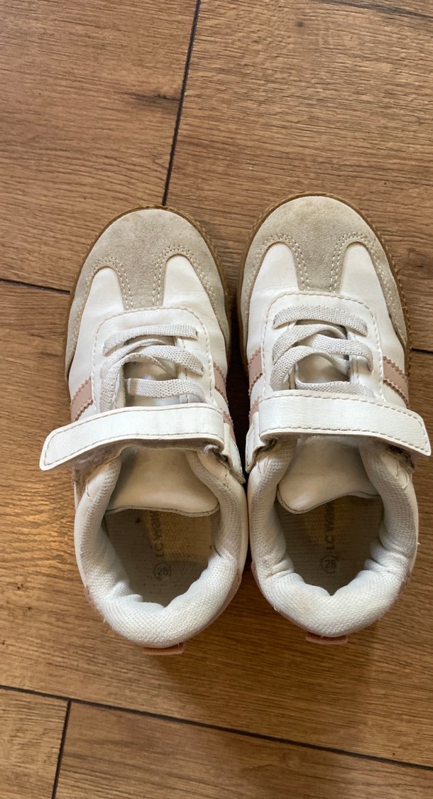 Kız Çocuk Beyaz Cırt Cırtlı Spor Ayakkabı - Görsel 2