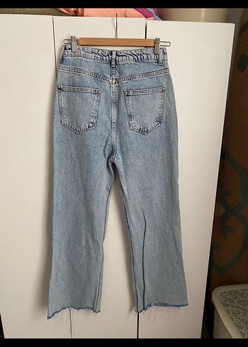 Gevşek Kesim Kadın Midi Kot Pantolon - Görsel 2