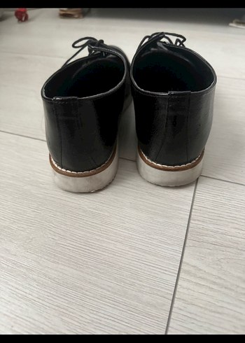 Siyah Deri Topuklu Kadın Klasik Ayakkabı - Görsel 4