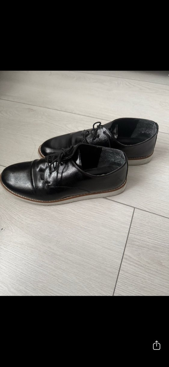 Siyah Deri Topuklu Kadın Klasik Ayakkabı - Görsel 3