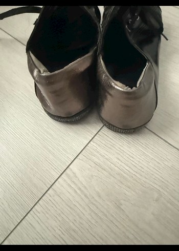 Siyah Bağcıklı Stiletto Topuklu Kadın Spor Ayakkabı - Görsel 2