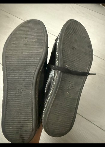 Siyah Bağcıklı Stiletto Topuklu Kadın Spor Ayakkabı - Görsel 4