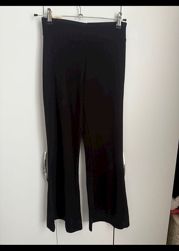 Kadın Kahverengi Rahat İspanyol Paça Pantolon - Görsel 4