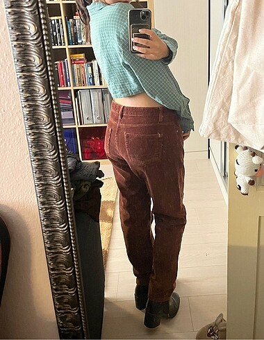 American Retro kadife pantolon