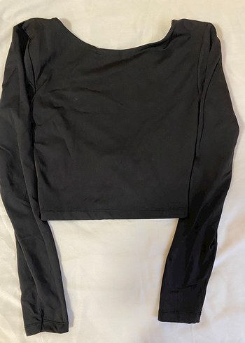 Siyah Uzun Kollu Dar Kesim Bluz - Görsel 3