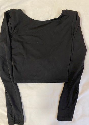 Siyah Uzun Kollu Dar Kesim Bluz - Görsel 2