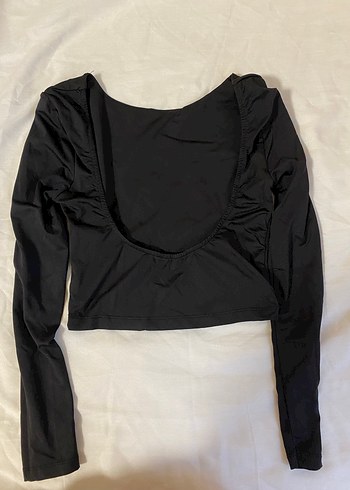 Siyah Uzun Kollu Dar Kesim Bluz - Görsel 6