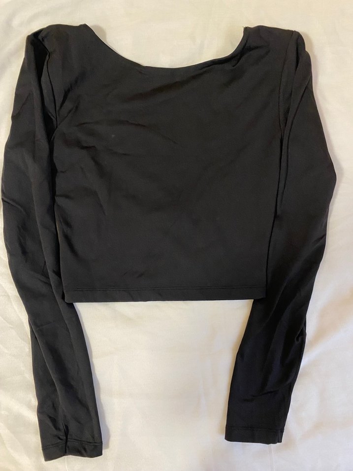 Siyah Uzun Kollu Dar Kesim Bluz - Görsel 3