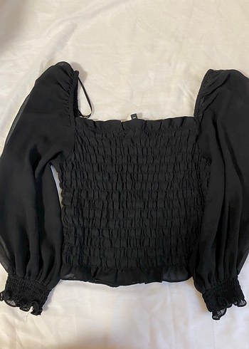 Siyah Gotik Uzun Kollu Kadın Bluz - Görsel 4