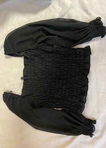 Siyah Gotik Uzun Kollu Kadın Bluz - Görsel 3