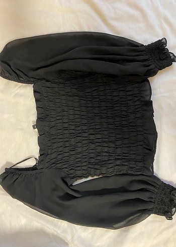 Siyah Gotik Uzun Kollu Kadın Bluz - Görsel 5