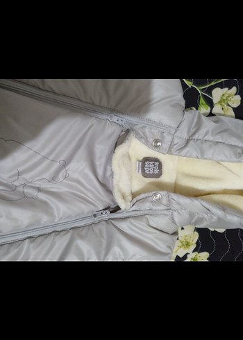 Kapüşonlu Gri  Bebek Tulum - Görsel 8