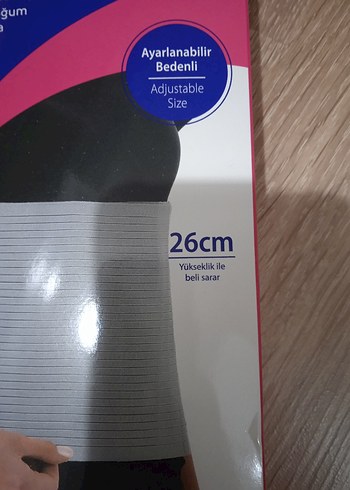 KUTeks Siyah Baskılı Göbek Korsesi 26cm - Görsel 2