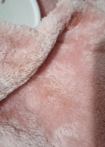 Kız Çocuk Pembe Peluş Kürklü Ceket - Görsel 6