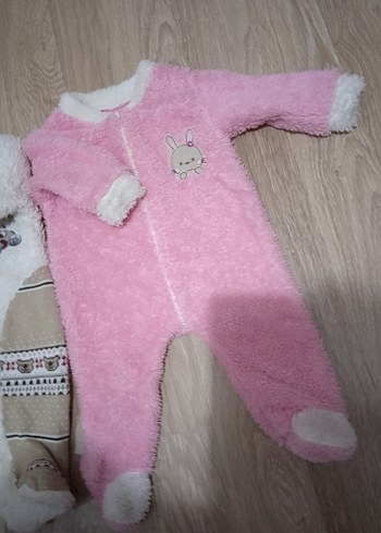 Bebek Nakışlı Kürklü Kapüşonlu Tulumu - Görsel 3