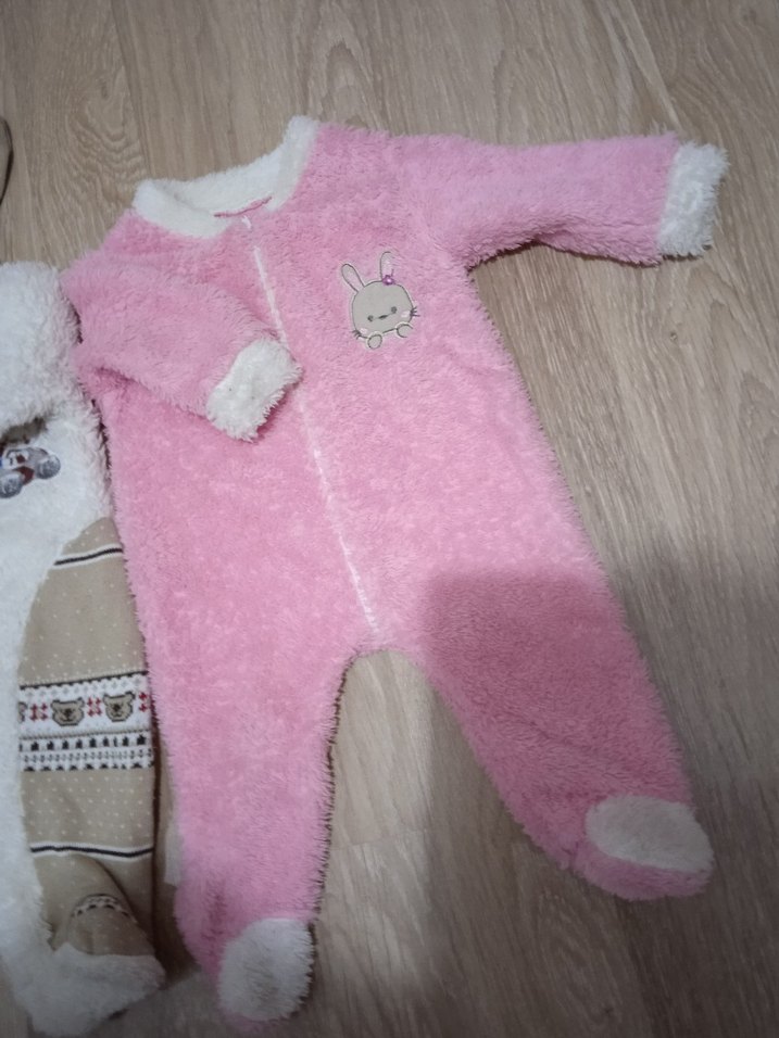 Bebek Nakışlı Kürklü Kapüşonlu Tulumu - Görsel 3