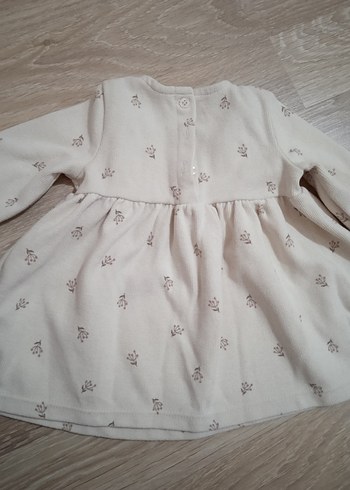 Kız Çocuk Beyaz Nakışlı Uzun Kollu Elbise - Görsel 4