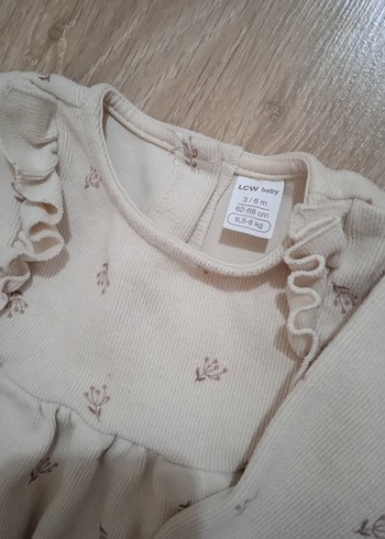 Kız Çocuk Beyaz Nakışlı Uzun Kollu Elbise - Görsel 6