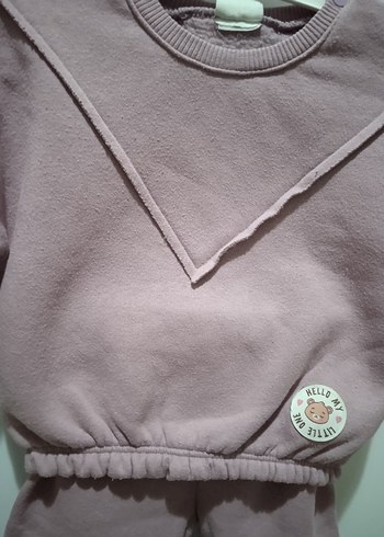 Pembe Bebek Kız Sweatshirt ve Pantolon Takımı - Görsel 3