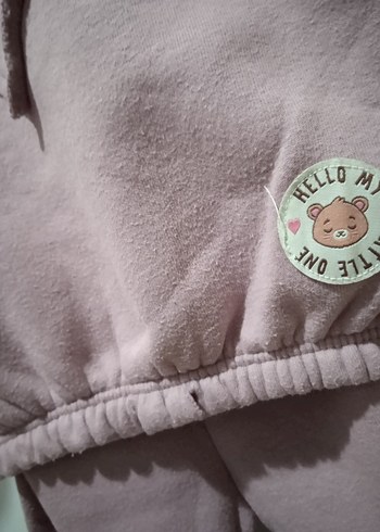 Pembe Bebek Kız Sweatshirt ve Pantolon Takımı - Görsel 5
