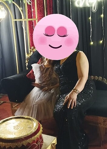 xxl Beden Şık payet abiye