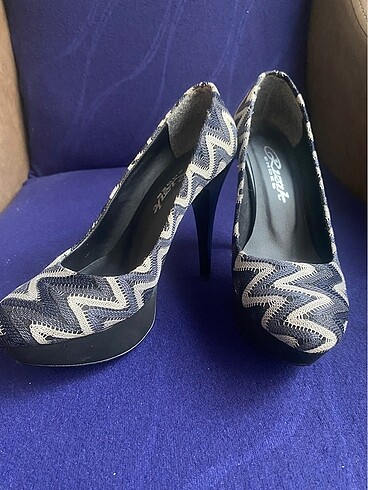 Diğer Zara Çizgili platform ince topuklu