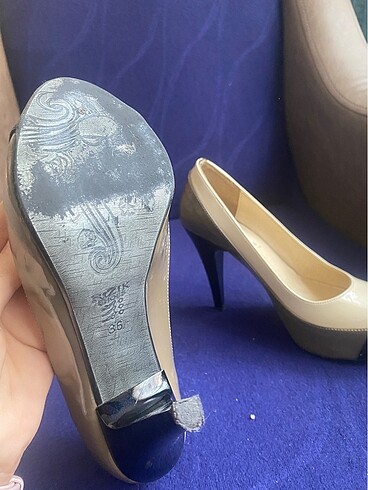36 Beden Mango rugan platform ince topuk