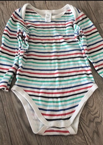 Uzun Kollu Bebek Body - Mavi ve Çizgili - Görsel 5