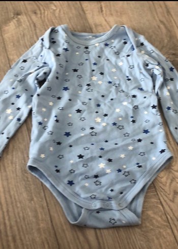 Uzun Kollu Bebek Body - Mavi ve Çizgili - Görsel 2