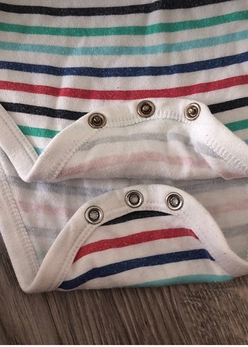 Uzun Kollu Bebek Body - Mavi ve Çizgili - Görsel 6