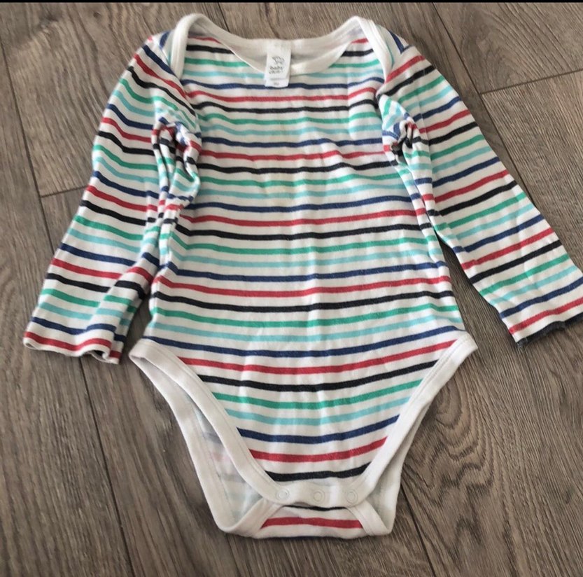 Uzun Kollu Bebek Body - Mavi ve Çizgili - Görsel 5