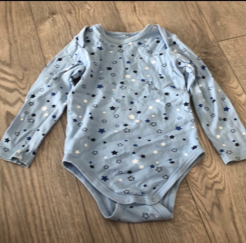 Uzun Kollu Bebek Body - Mavi ve Çizgili - Görsel 2