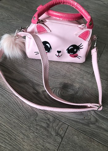 LC Waikiki Kürklü Detaylı Pembe Kız Çocuk Çantası
