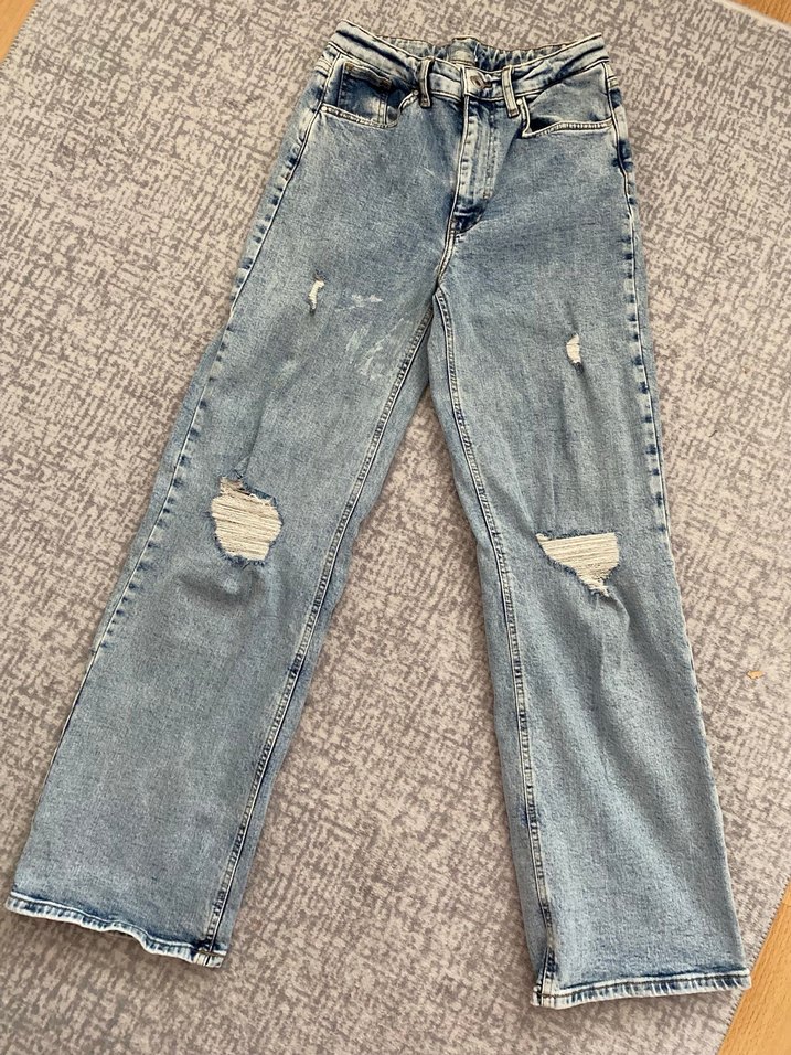 Bol Kesim Kot Pantolon - Görsel 2