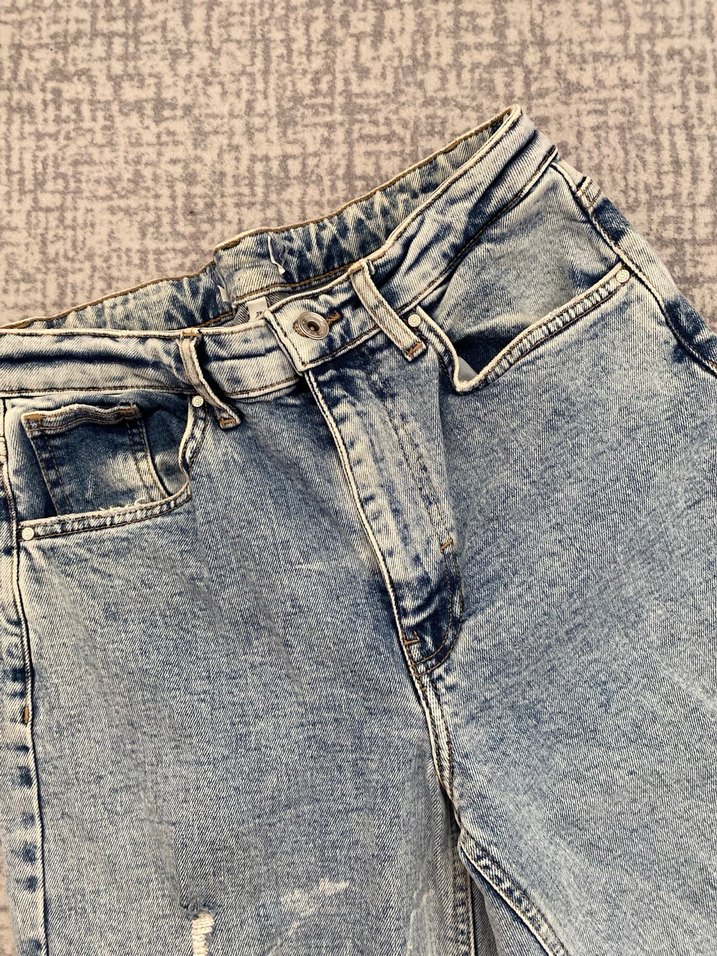 Bol Kesim Kot Pantolon - Görsel 5