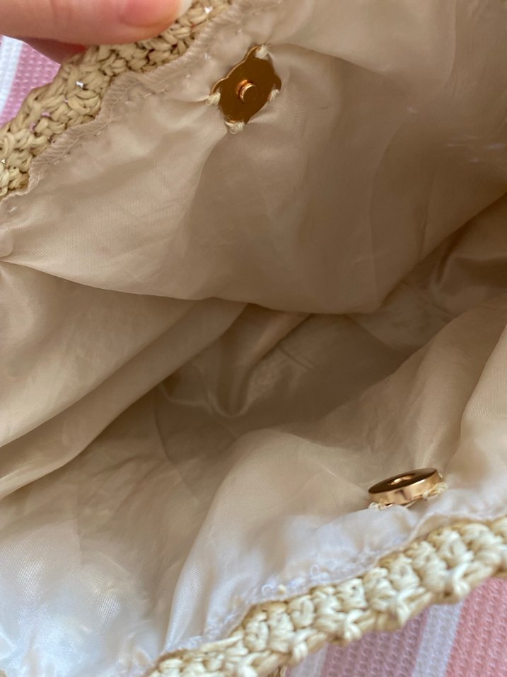 Bej Örgü Bohem Kadın Çanta - Görsel 5