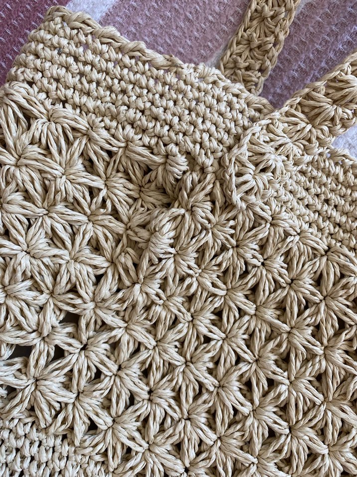 Bej Örgü Bohem Kadın Çanta - Görsel 4