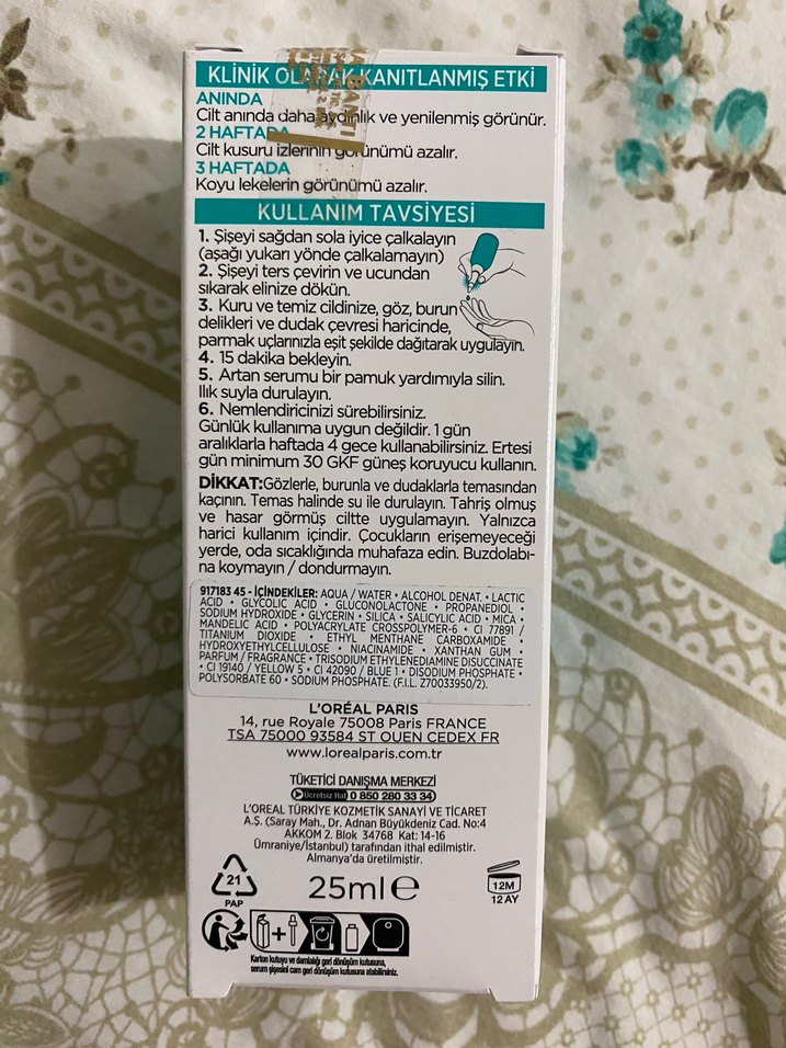 L'Oréal Bright Reveal Yenileyici Peeling Serum - Görsel 2