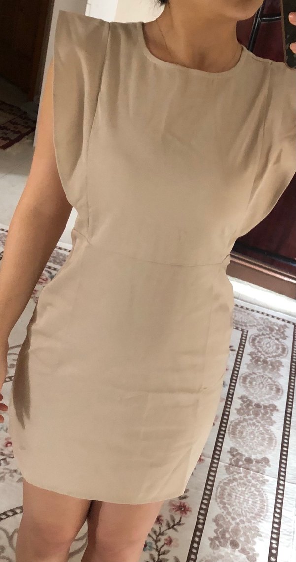 Bej Mini Kadın Elbise - Görsel 3